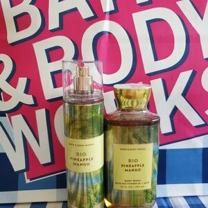 Bath & Body Works Rio Pineapple Mango Body Care Duo